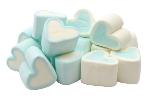 Marshmallows Cuore azzurro e bianco