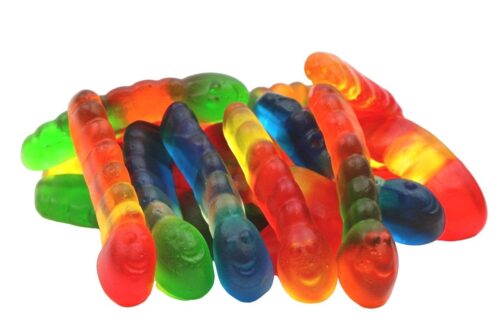 Serpenti lucidi colorati caramelle gommose